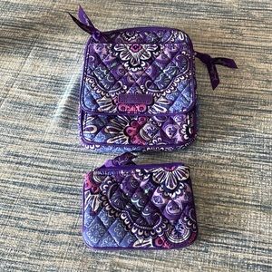 Vera Bradley Lilac Tapestry small crossbody with small pouch.